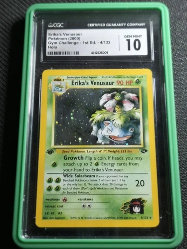 CGC 10 Erika's Venusaur Gym Challenge 1st Edition 4/132 Holo Pokemon Card