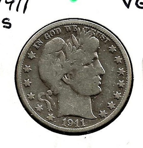 1911 "S" Barber Half Dollar***VG***