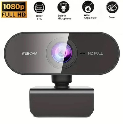 Webcam Laptop Computer Full HD 1080P USB Weitwinkel und integriertes Mikrofon