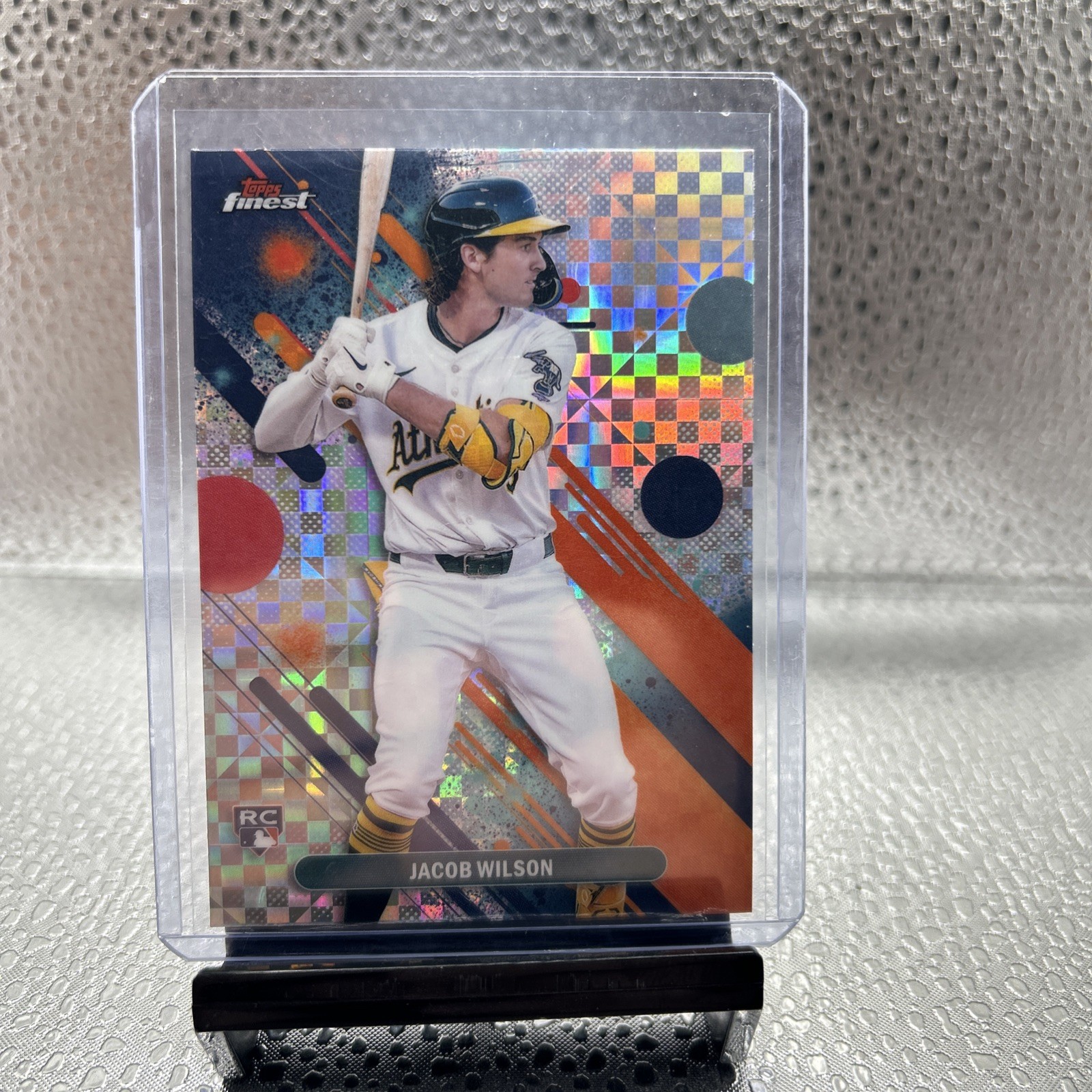 Jacob Wilson 2025 Topps Finest #61 X-Fractor Common Rookie RC. Oakland Athletics