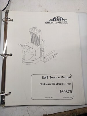 LINDE EWS SERVICE MANUAL ELECTRIC WALKIE STRADDLE TRUCK 2002 160875