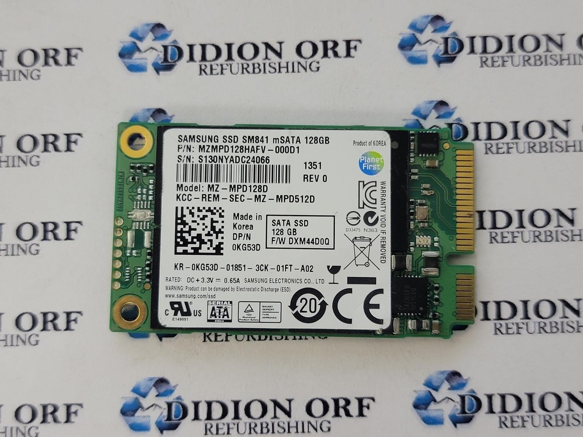 SAMSUNG SM841 128GB mSATA SSD MZ-MPD256D, Grade A SKU 23578 | eBay