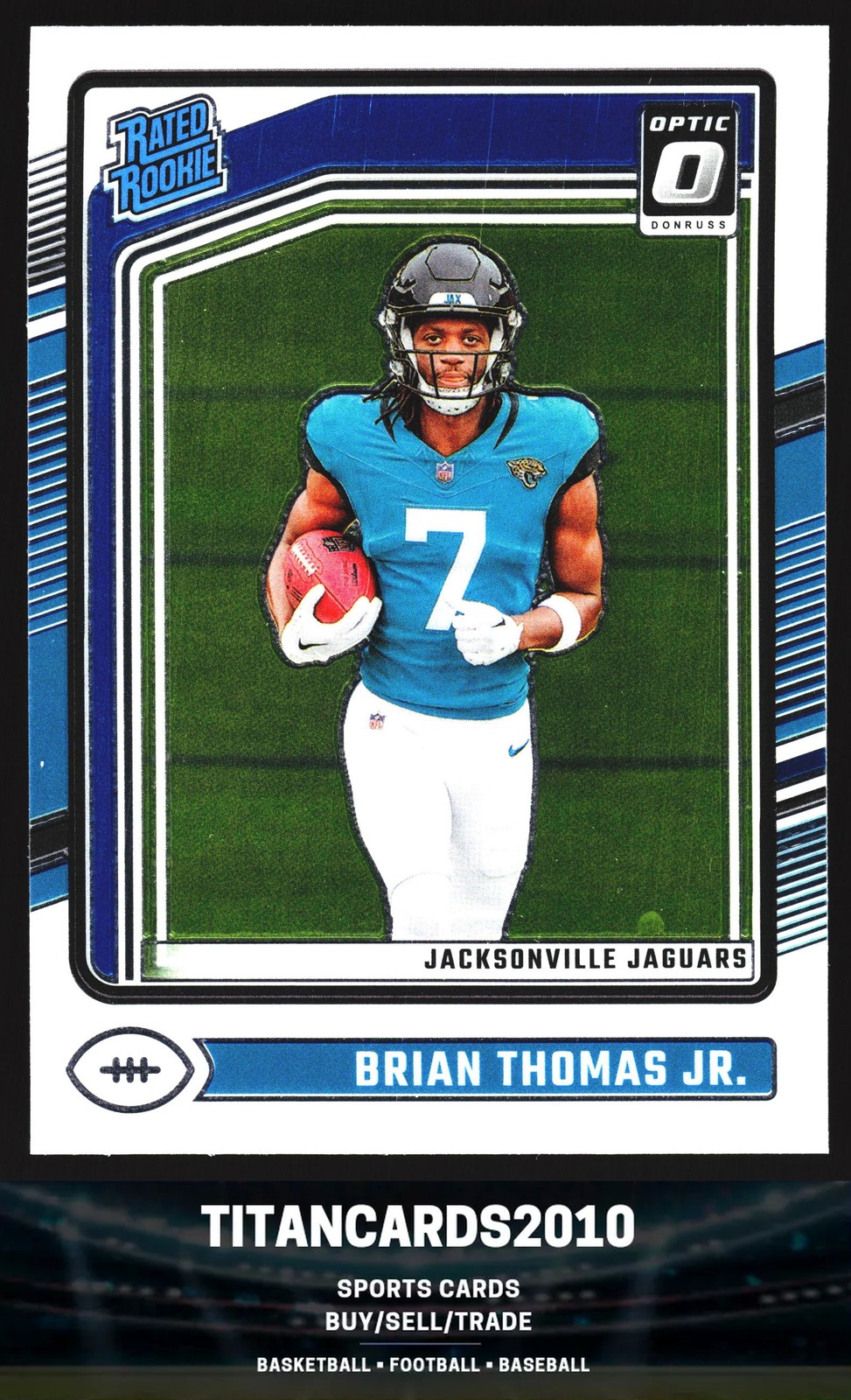 Brian Thomas Jr. 2024 Donruss Optic Rated Rookie Jacksonville Jaguars #214