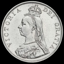 1889 Queen Victoria Jubilee Head Silver Double Florin