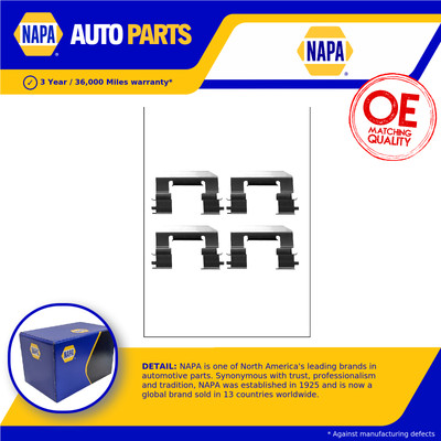 Brake Pad Fitting Kit fits KIA PRO CEED JD 1.0 Front 15 to 18 NAPA Quality New