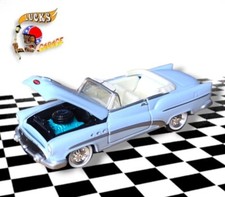 Johnny Lightning 1953 53 Buick Super Convertible Blue White Walls Opening Hood