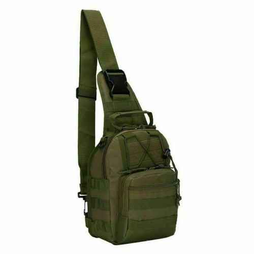 Outdoor Male Backpack Waterproof Tactical Sling Chest Pack Shoulder Bag Hiking - Picture 14 of 21