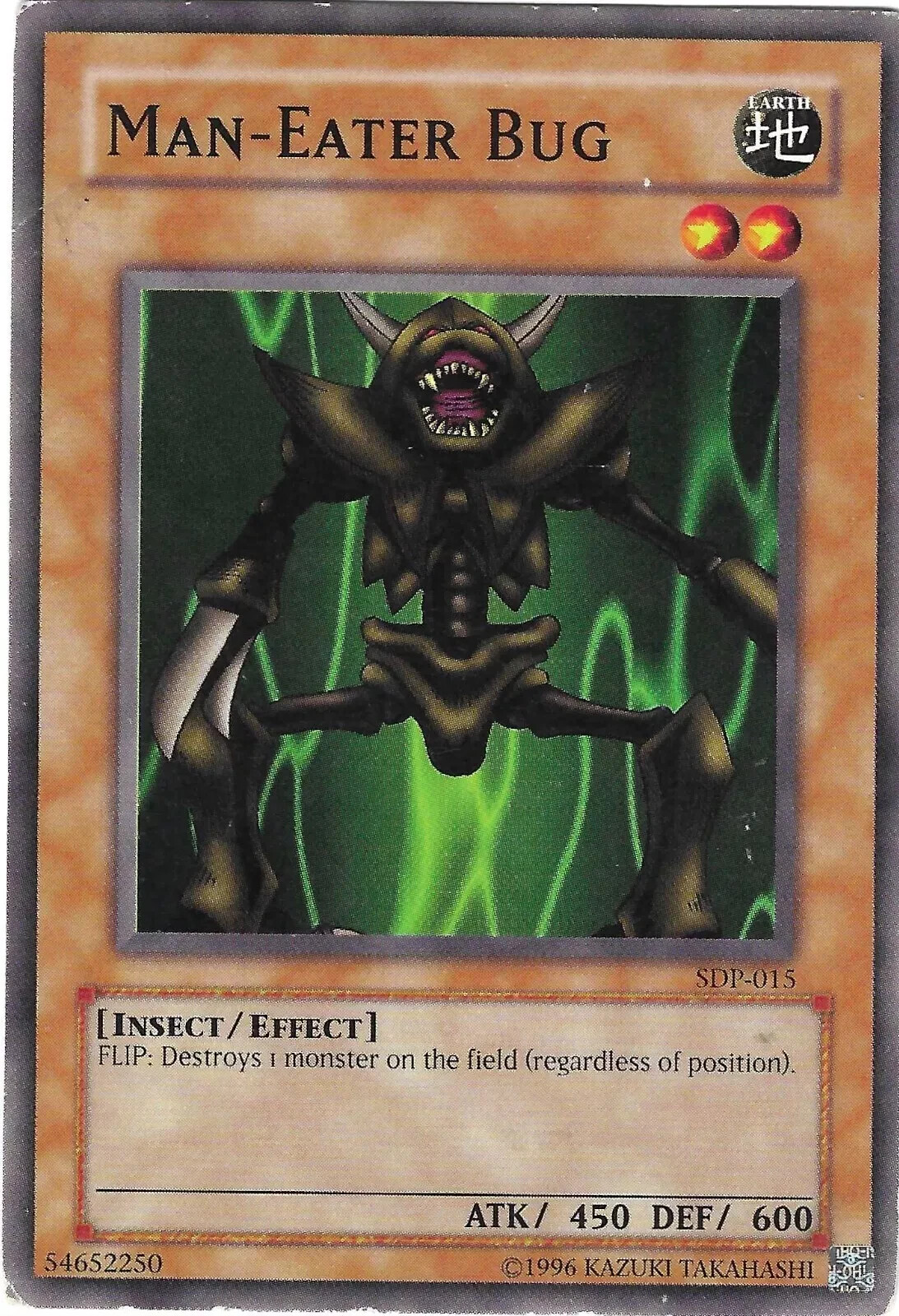Man-Eater Bug SDP-015 Unlimited Common Moderate Play Yu-Gi-Oh DNA GAMES