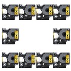 10×12mm Ruban Étiquettes pour Dymo D1 45023 Noir sur Or Labelmanager 160 200