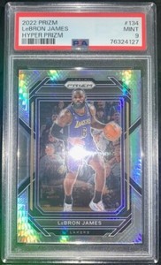 LEBRON JAMES 2022/23 PANINI PRIZM SILVER HYPER PRIZM #134 MINT GRADED PSA 9 MINT