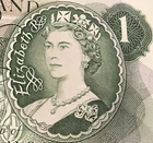 QUEEN ELIZABETH II 1960's-1970's BANK OF ENGLAND ONE POUND £1 NOTE CRISP