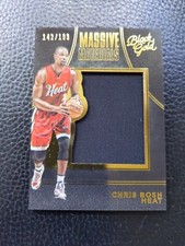 2015-16 Panini Black Gold Massive Materials Chris Bosh Patch /199 Heat #9 A1