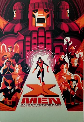 X-Men Days of Future Past by Tom Whalen MONDO 11x16 Art Poster Print Marvel Comi