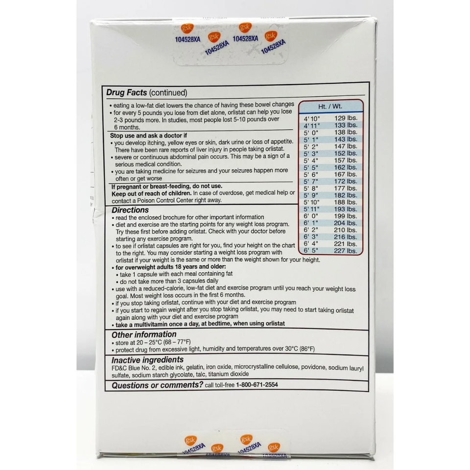 Alli Orlistat Weight loss Refill Pack 120 Capsules Exp 2025 eBay