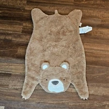 LEVTEX BABY CUTE BROWN BEAR FLOOR RUG BLANKET NURSERY DECOR LIGHTLY USED 28"