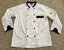 Red Kap Kitchen Work Uniform, Chief Jacket White Size Large Regular 