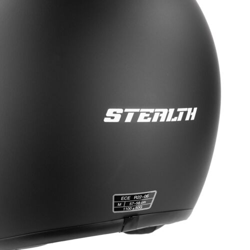 MIDA MV-7 Open Face DVS Removable 3 Stud Peak Motorcycle Motorbike Helmet - Picture 12 of 27