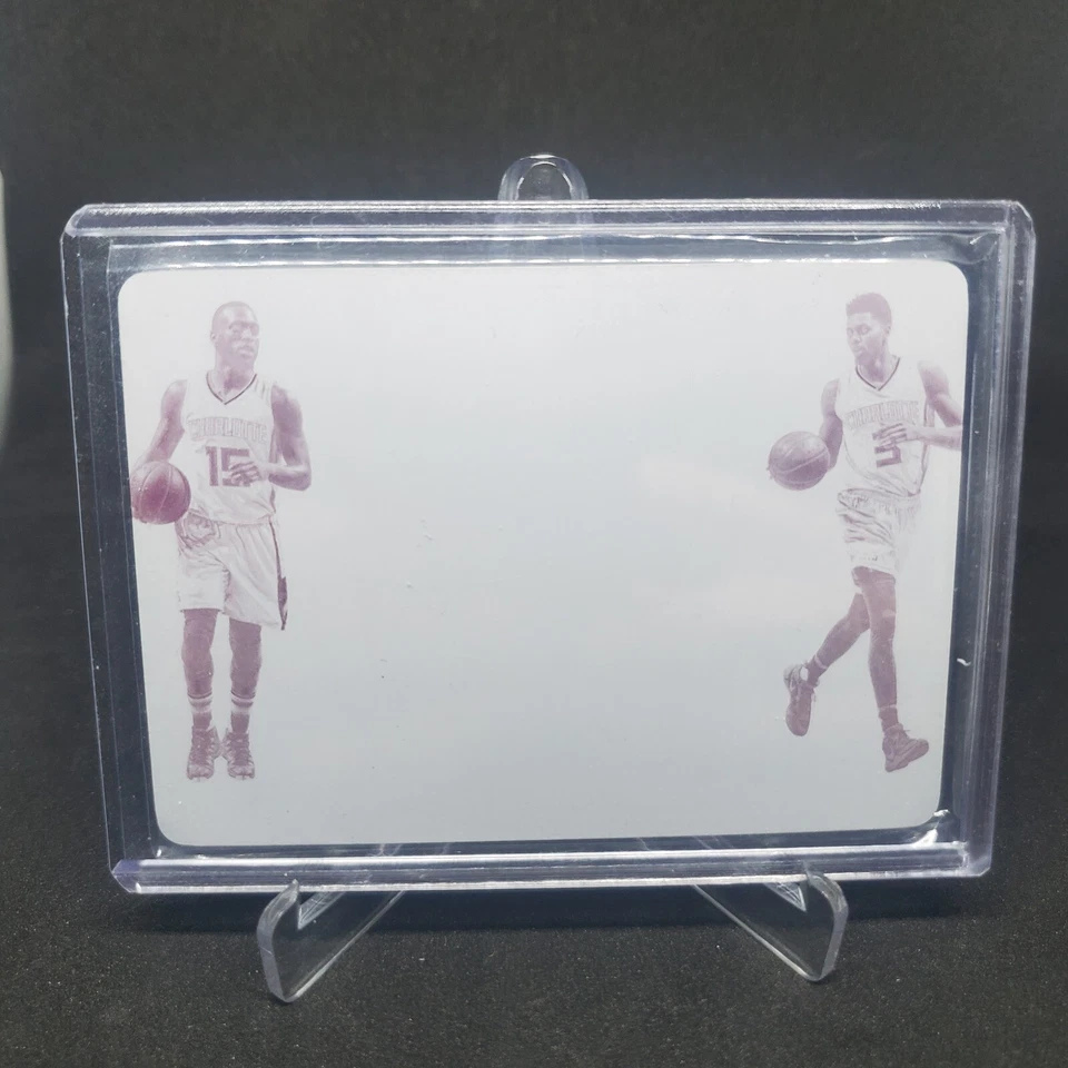 2016-17 Flawless Kemba Walker Jeremy Lamb Printing Plate 1/1 Magenta Hornets - Image 2 of 4