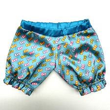 Build A Bear Rare Hello Kitty Blue Bow Satin PJs Pajamas Shorts Pants - Read