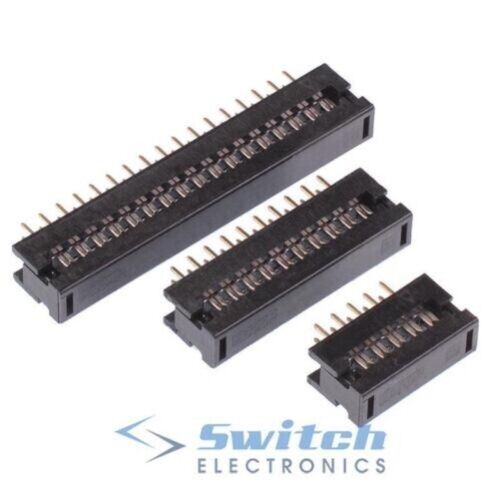 8 to 64 Way Flat Cable IDC Dip Plug Connector 2.54mm