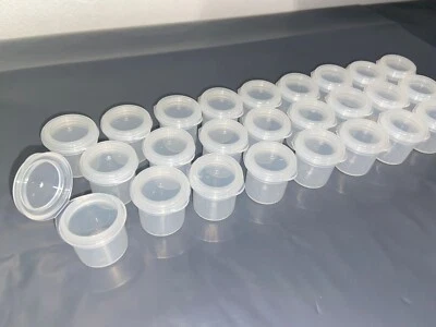 10 X 12ml, 25 x 12ml.. Pots with snap close lids - For Paint, Beauty products...