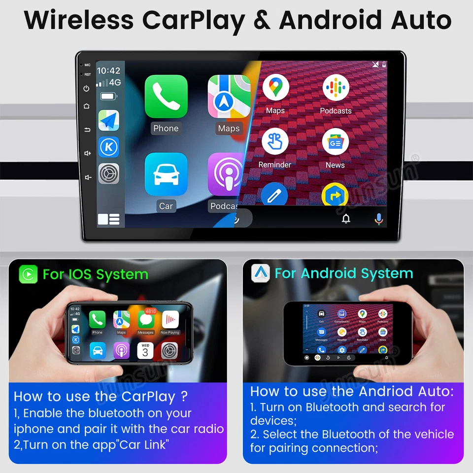 For Toyota Tundra 07-13 8Core 6+128G Android14 Carplay Car Stereo Radio GPS Navi - Изображение 4 из 4