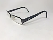 DIESEL DV0089 0HSU Eyeglasses Frame Half Rimless 53-17-135 Dark Silver/Black U61