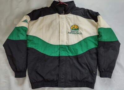 VINTAGE RARE APEX ONE SEATTLE SUPERSONICS FULL ZIPP NO HOOD WINTER