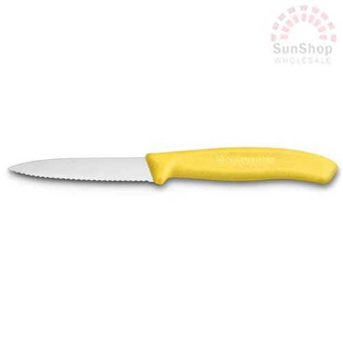 100% Genuine! VICTORINOX Swiss Made Classic 8cm Serrated Paring Knife Yellow!