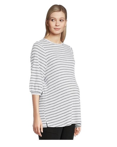 Chemisier The Limited Manches 3/4 Rayures Noir Et Blanc – Taille S