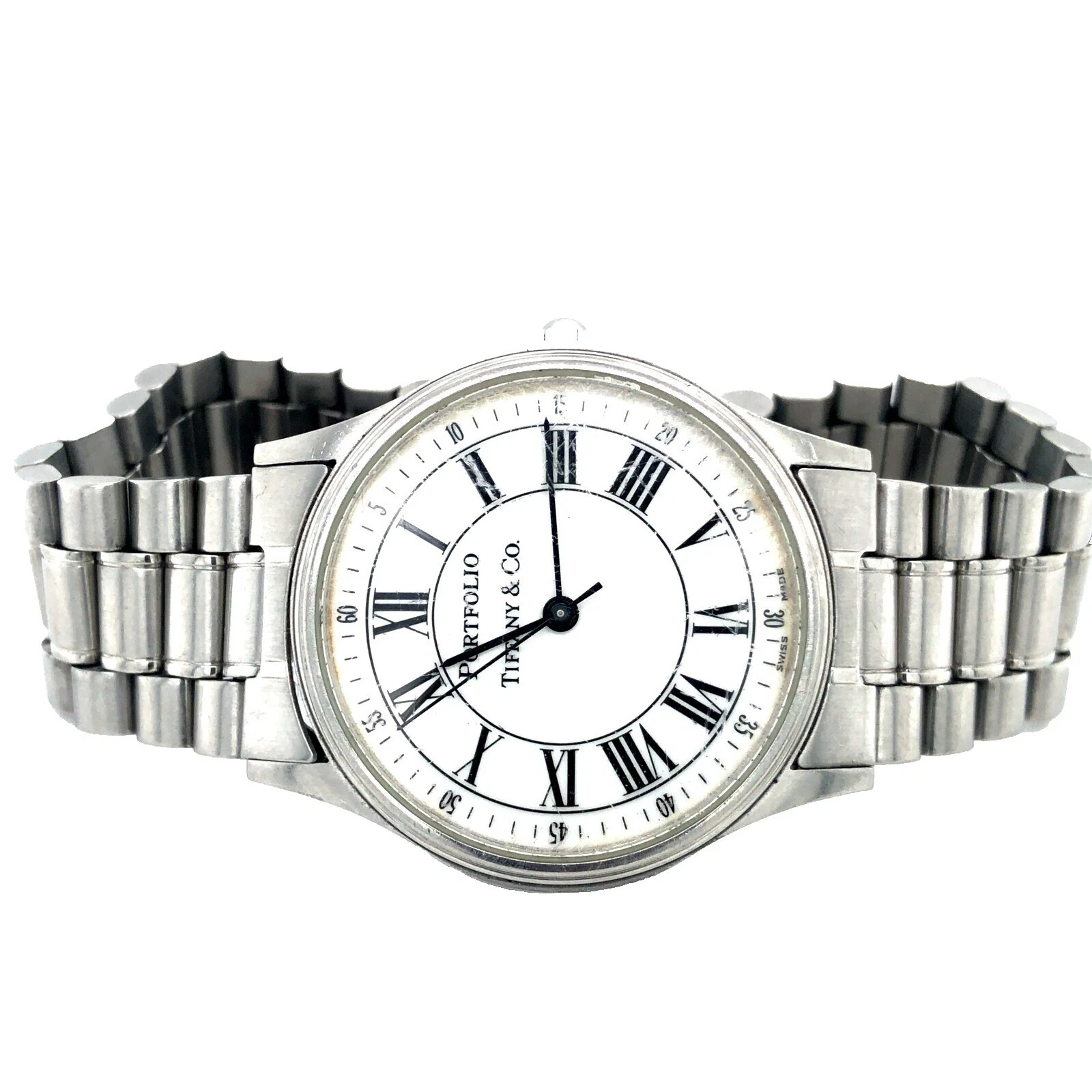 Caja de acero inoxidable Tiffany & Co. Relojes de pulsera de cuarzo