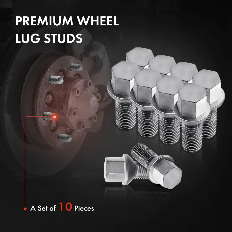 10x Pernos de tuerca de rueda M14-1.5 para Mercedes-Benz A180 B200 C230 C43 AMG CLS550 E550 Foto 3 de 4