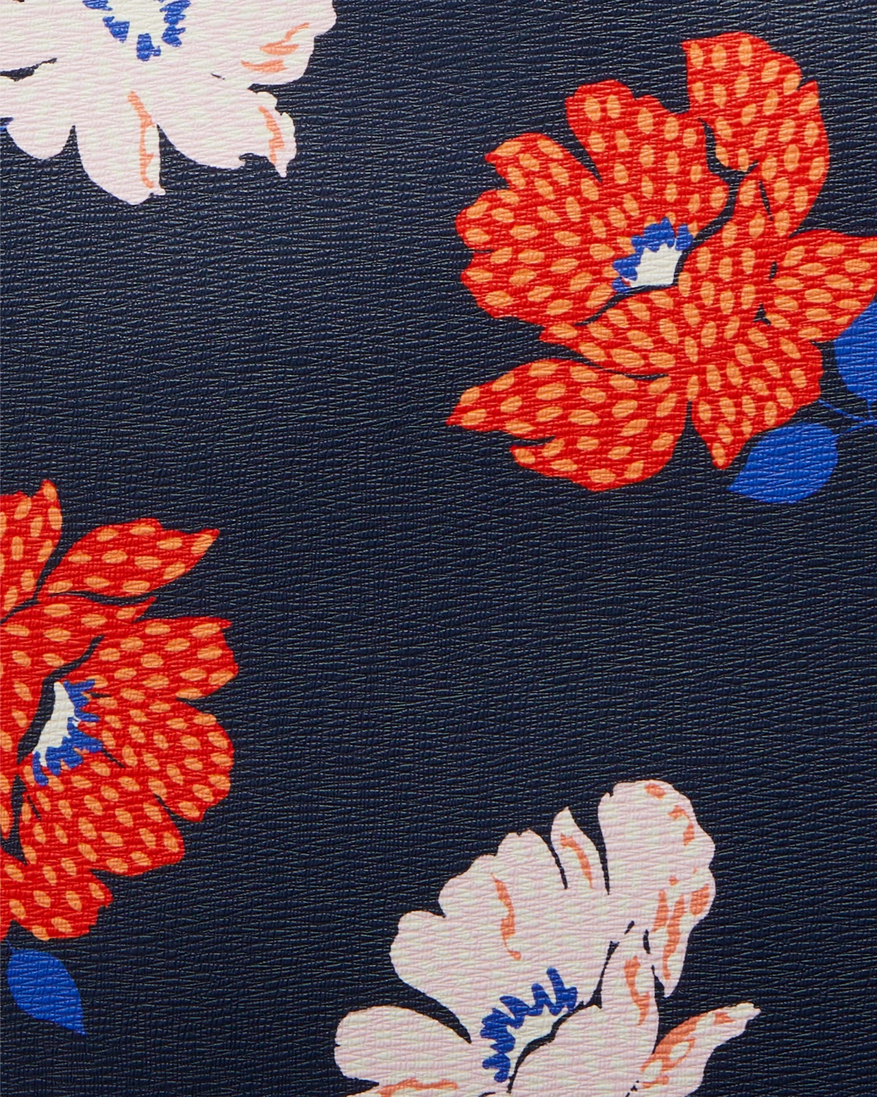 Nuova borsa Kate Spade Bleecker Dotty floreale grande saffiano tote parigina blu navy polvere