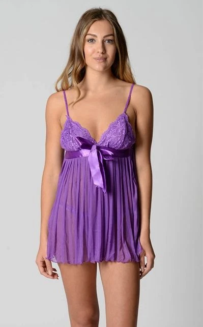 Cacique Womens Size 26 Babydoll Lingerie Purple (s)