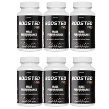 Boosted Pro Male Performance Supplement, Endurance for Men - 6 Bottles