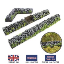 Rubble Stone Wall 20mm - 28mm Scale Resin Wargaming Tabletop Terrain Scenery