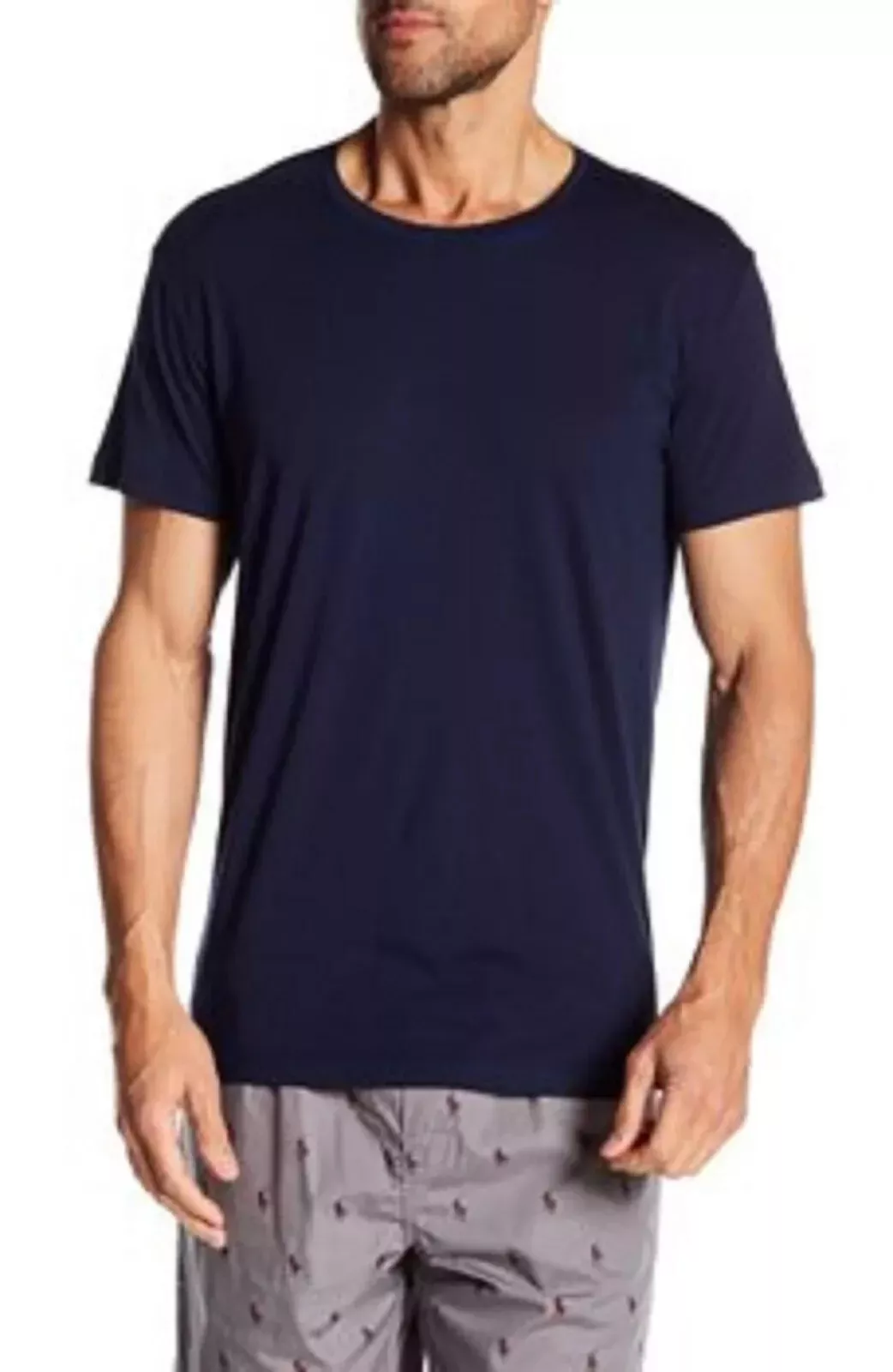 Polo Ralph Lauren homme taille XL   T shirt haut bleu marine col rond SS confort suprême