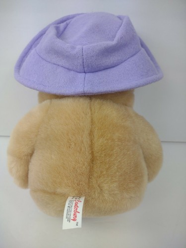 Canterbury Plush Teddy Bear W Purple Hat Bow 8" tall stuffed animal tan toy - Bild 3 von 6