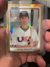 2011 Bowman Chrome Jesse Winker Gold Refractor Rookie Card RC #18U-28 /50 A03