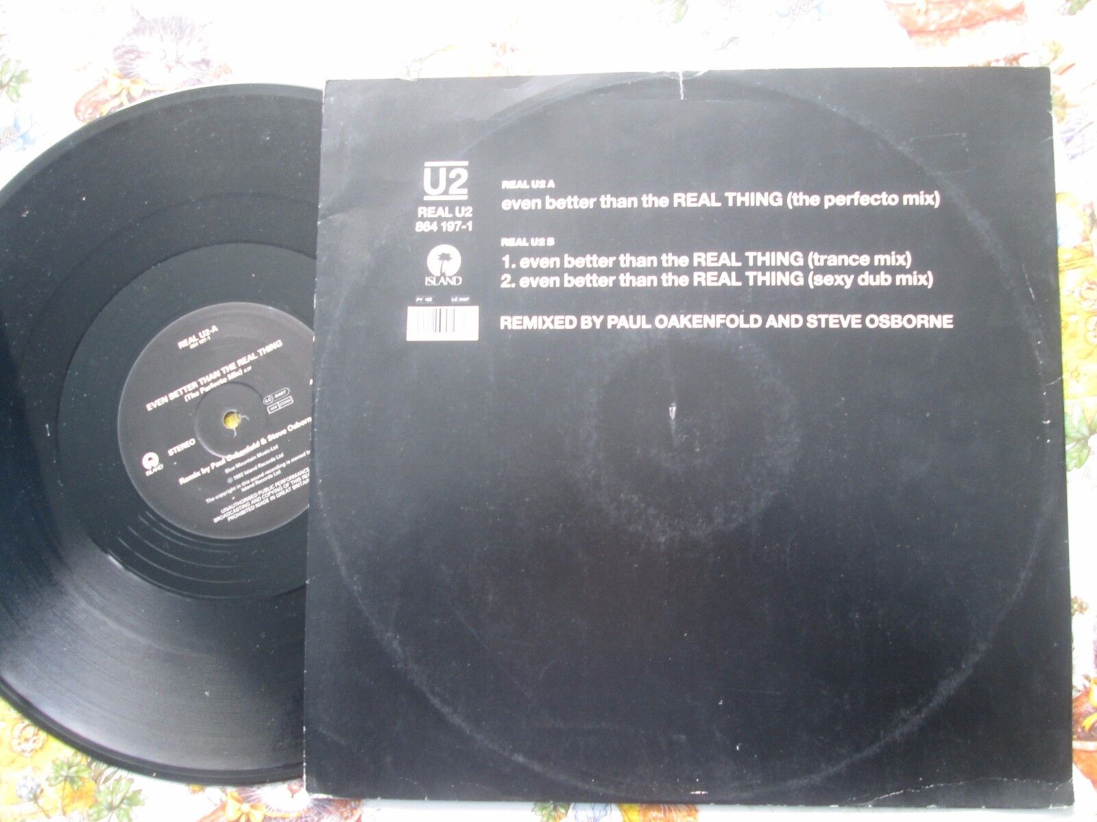 U2 ‎– Even Better Than The Real Thing (Remixes) 864 197-1 UK 12inch Vinyl Single