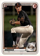 2020 Bowman Draft #BD-148 RJ Dabovich San Francisco Giants