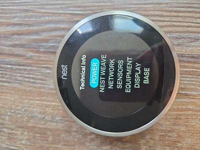  Google Nest 3rd Generation Learning Thermostat T3007ES Stainless Steel A+