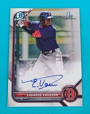 2022 Bowman Chrome Prospect Autographs #CPA-EV Eduardo Vaughan Baseball Card H