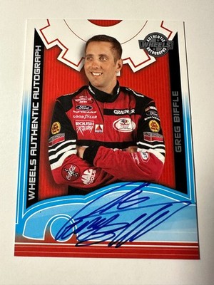 2002 Wheels Authentic Autographs NASCAR Greg Biffle Blue Signatures Auto SP