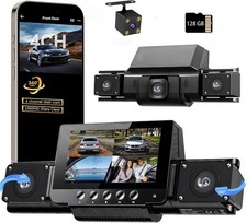 4 Channel Dash Cam 360 View 5G WiFi GPS 24H Parking Monitor 32GB Led Front Rear