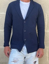 GIACCA CARDIGAN BLAZER SLIM UOMO COTONE LINKS MAGLIERIA 100% MADE IN ITALY