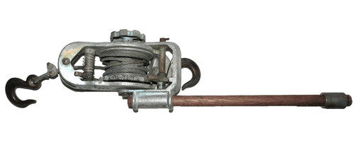 Beebe Bros. Rouchneck Ratchet Lever Hoist With Cable 1 1/2 Ton, Come Along