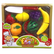 Cutting Fruit Magnetic Toy Playset Kitchen Pretend Play Sensory