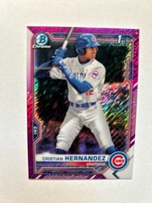 Cristian Hernandez Chrome Prospects-Fuchsia Shimmer Refractor /199 - 2021 Bowman