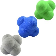 Reaction Ball 3 Pack 2.83 inch Reflex Training for Hand Eye Coordination